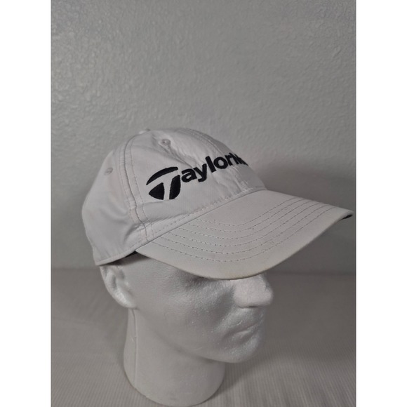 TaylorMade Other - TaylorMade Golf Performance Adjustable Hat White Black Logo Mens Baseball Cap